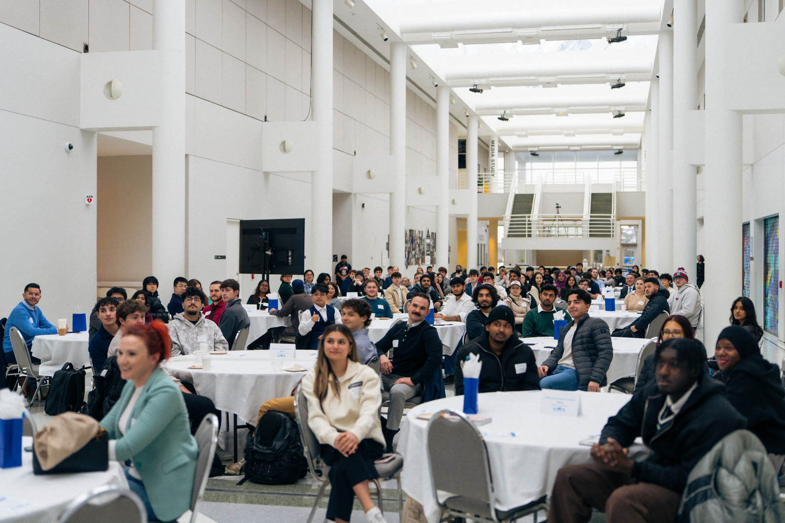 Audience gathered during the featured speaking engagement